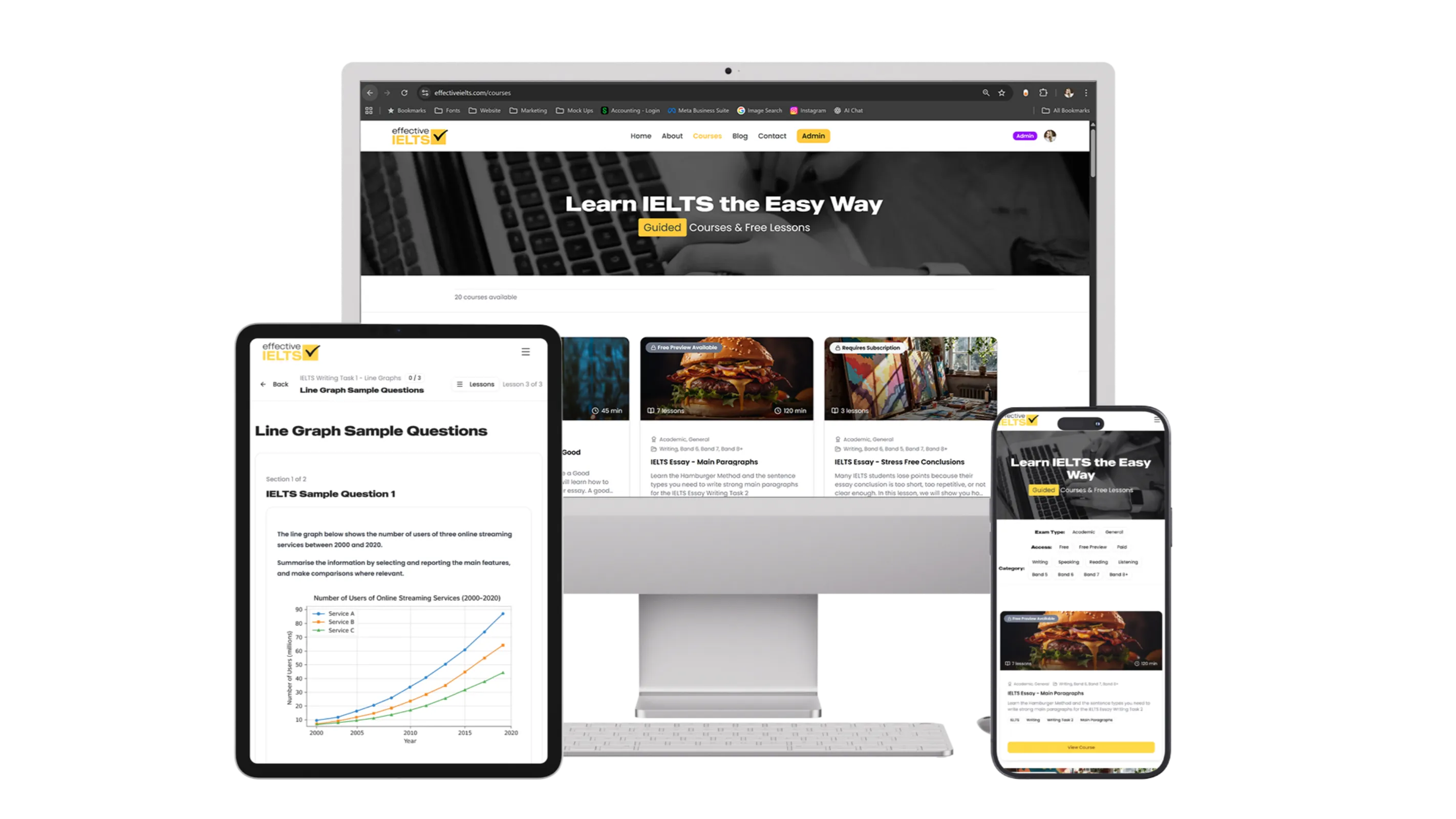 Effective IELTS platform preview